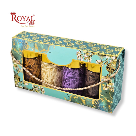 4 Pet Jar Gift Hamper Bags I RBF-33 D2 I Perfect for Diwali Gifting, Party Gifts, Return favor Gifting