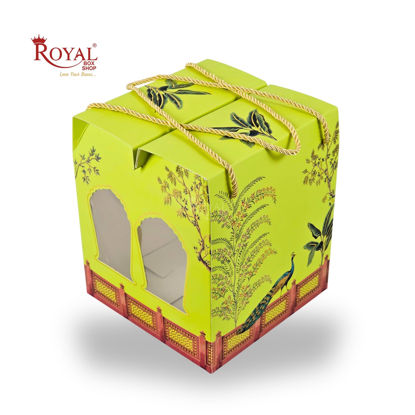 Premium Gift Hamper Box | RBF-42 D1 | 9x7.5x7.5 Inch | Pichwai Peacock Theme