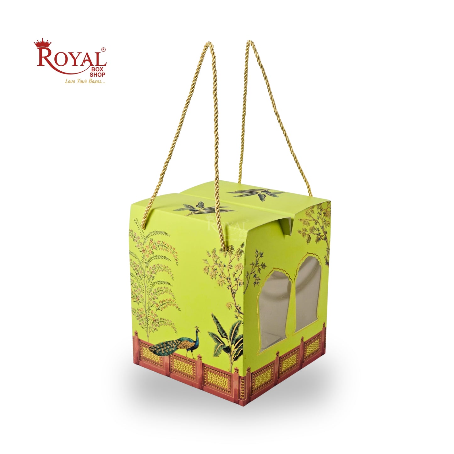 Premium Gift Hamper Box | RBF-42 D1 | 9x7.5x7.5 Inch | Pichwai Peacock Theme