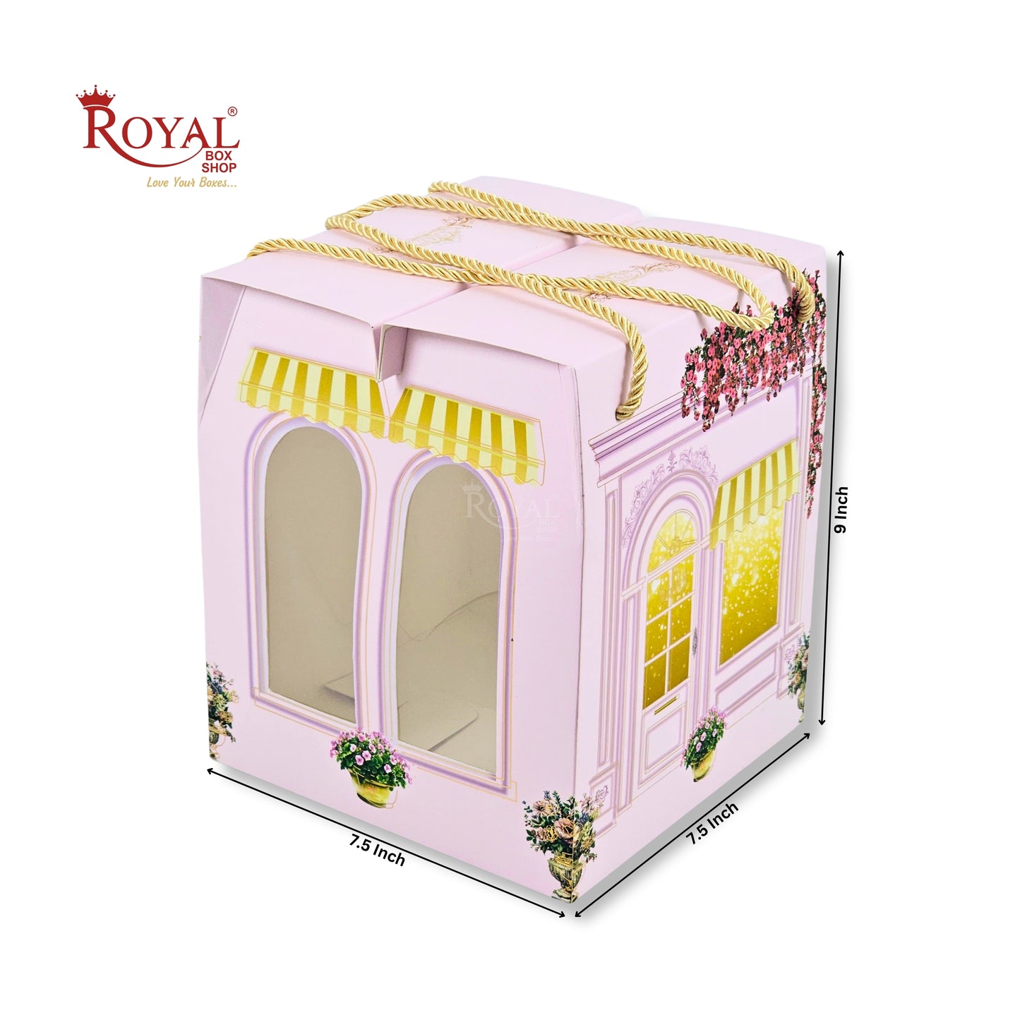 Premium Gift Hamper Box | RBF-42 D4 | 9x7.5x7.5 Inch | Bakery Theme Pink
