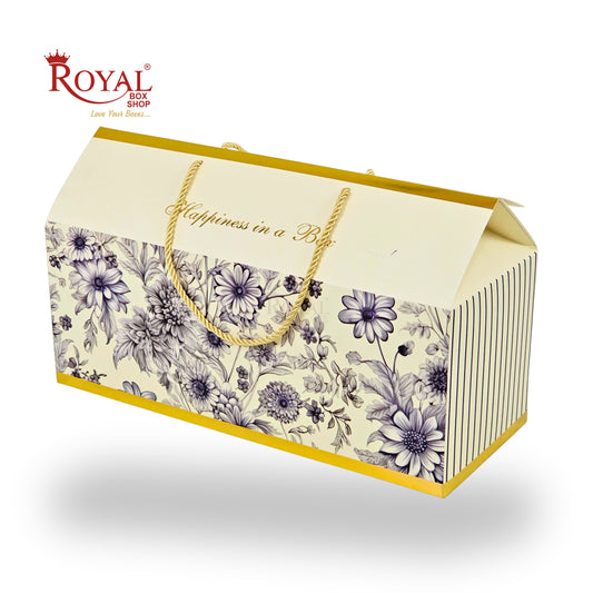 Royal Box Shop® Designer Floral Festive Gift Hamper Box | RBF-43 D2 | 15x6x6 Inch