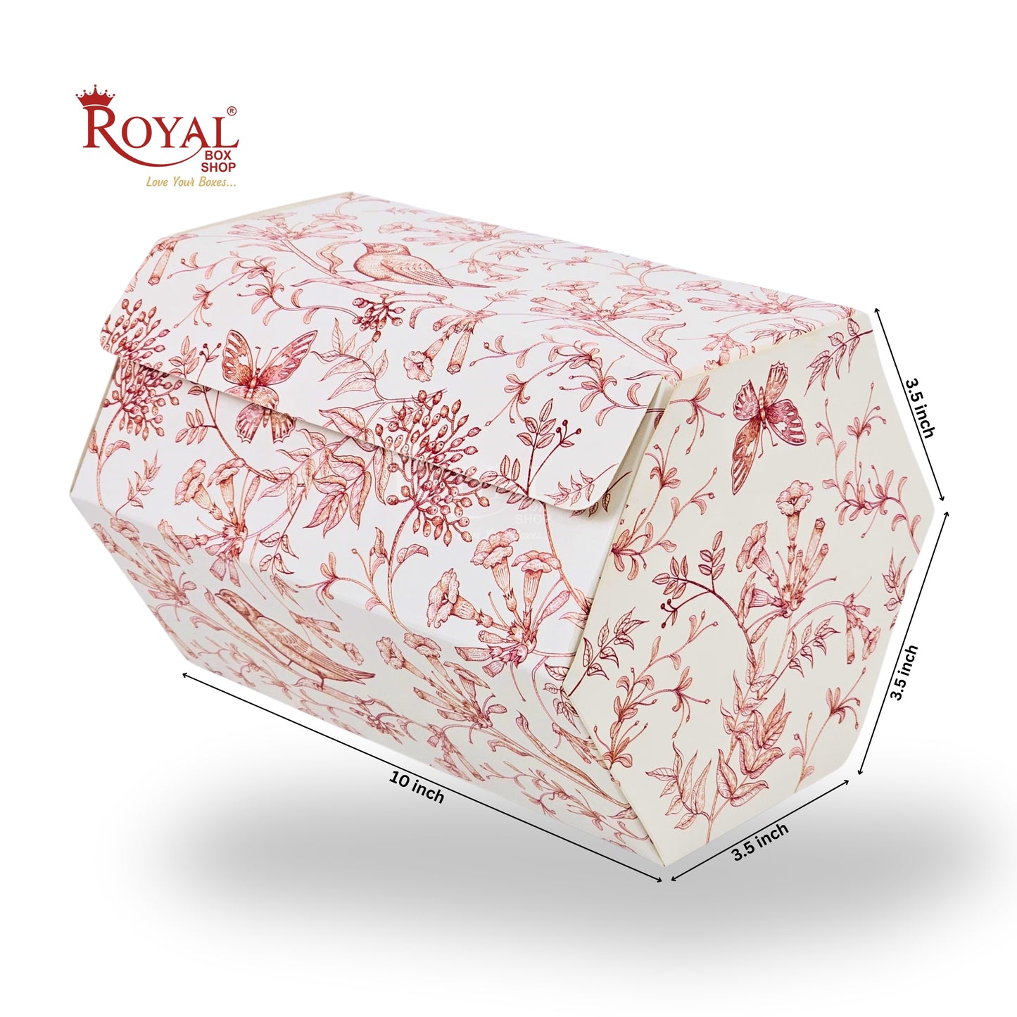 Royal Box Shop® Designer Floral Festive Gift Hamper Box | RBF-45 D1 | Red