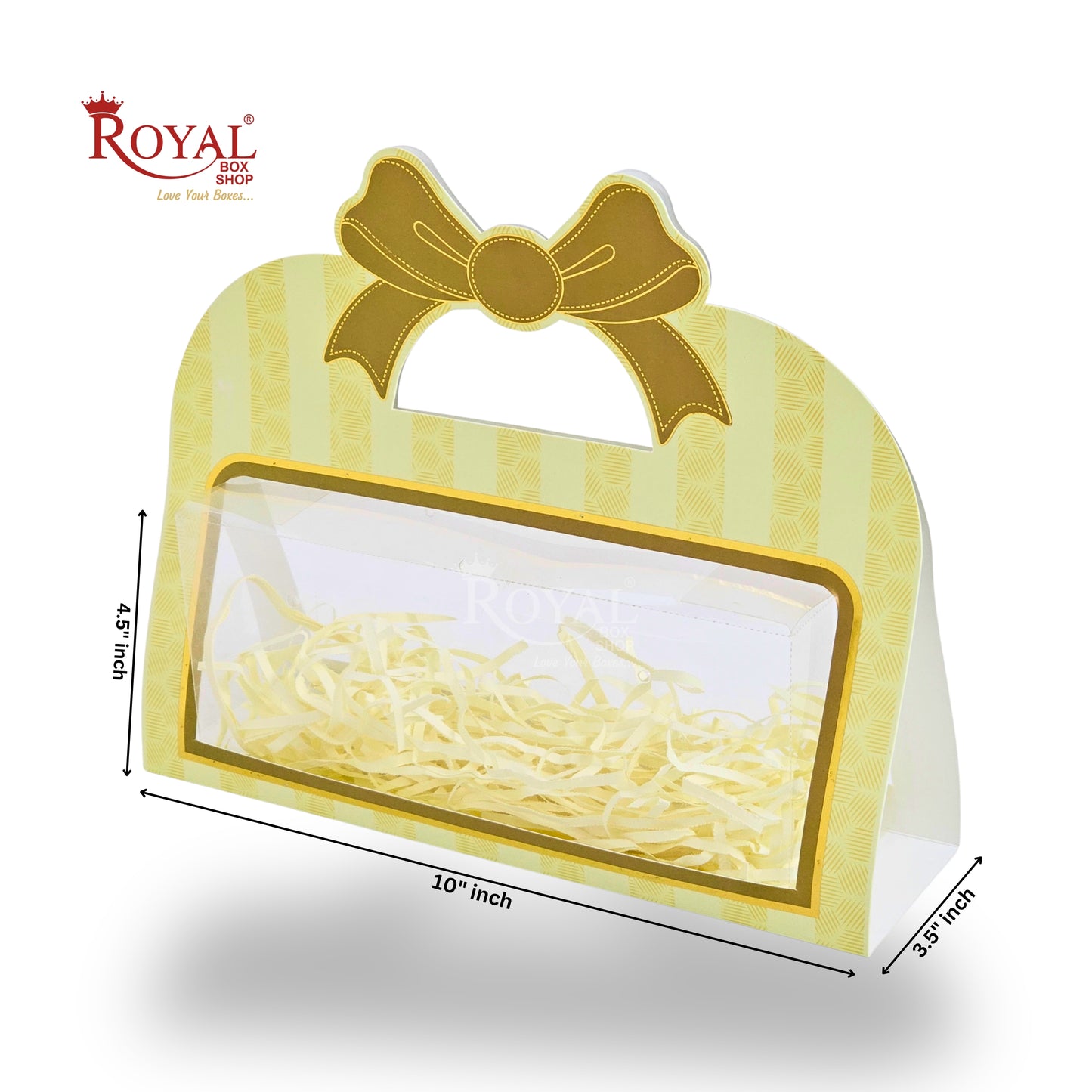 3 Tube Hamper With Bow Handle | RBF-46 D2 | 10x4.5x3.5 Inch | Yellow