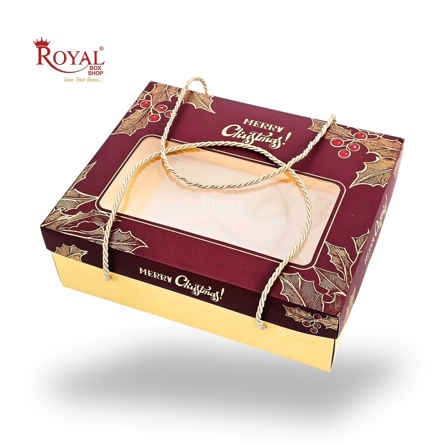 Royal Box Shop® Premium Christmas Gift Hamper Box I RBF-52 D8 I 10x8x3.5 Inch