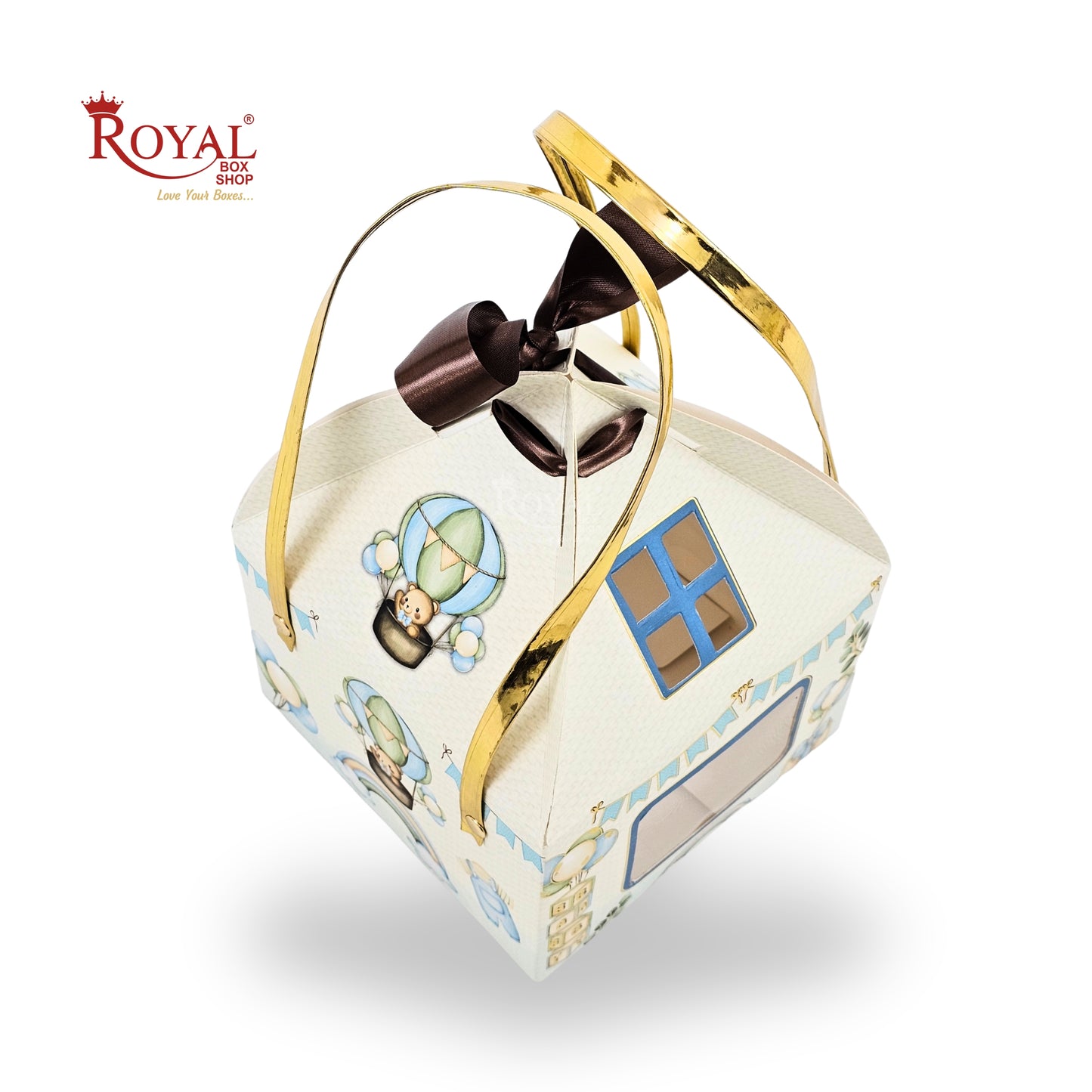 Baby Blue Hut Gift Boxes | RBF-53 D2 | 6x6x4 Inch