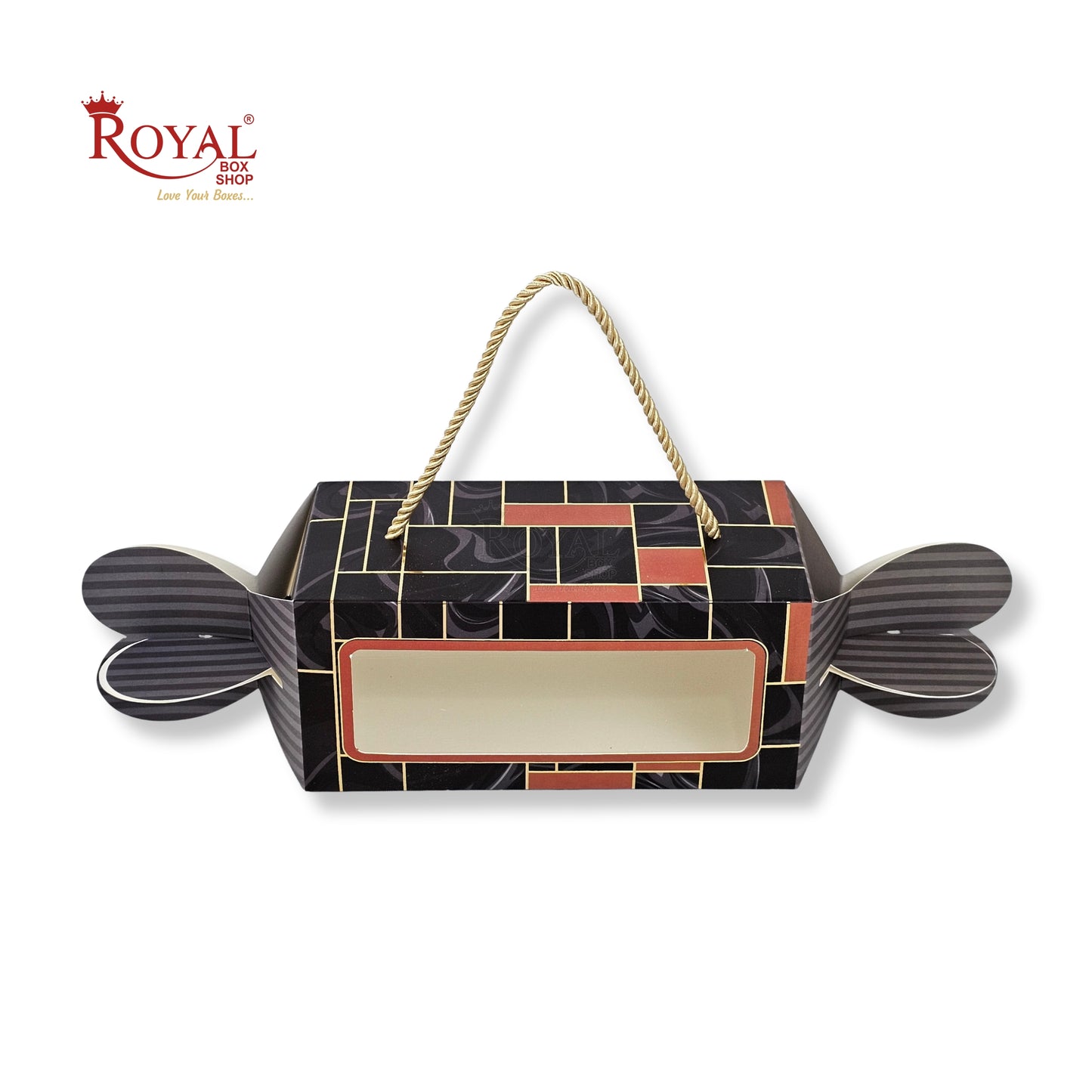 Royal Box Shop® Candy Shape Gift Box with Handle | RBF-62 D4 I 7.5x3.5x3.5 Inch