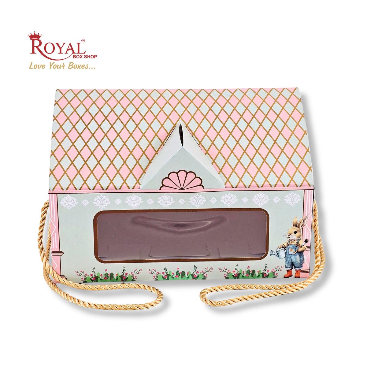 Hut Theme Gift Boxes | RBF 2621 D1 I 10x6.7x3.7 Inch | Pink