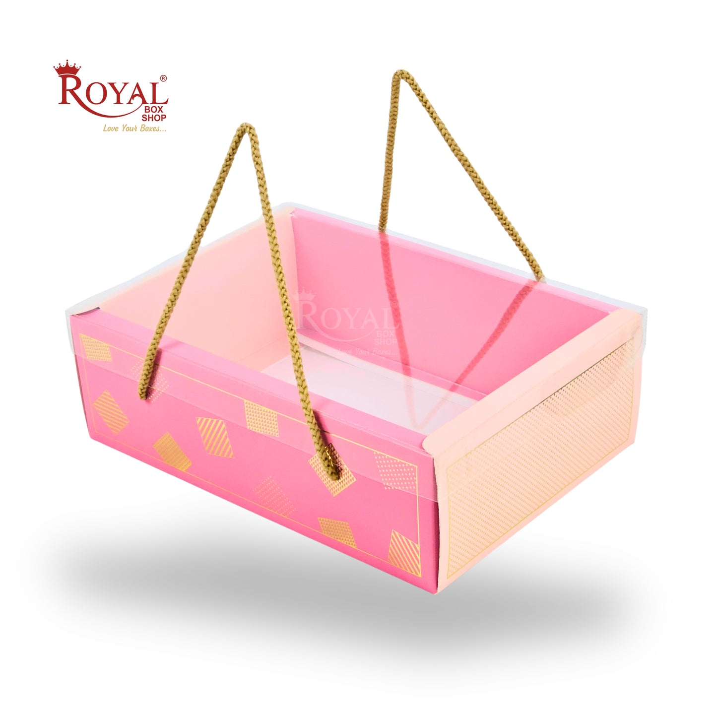 Premium Gift Hamper Bags with Transparent Lid | 10x6.75x3.5 inches | RBF2622 D1