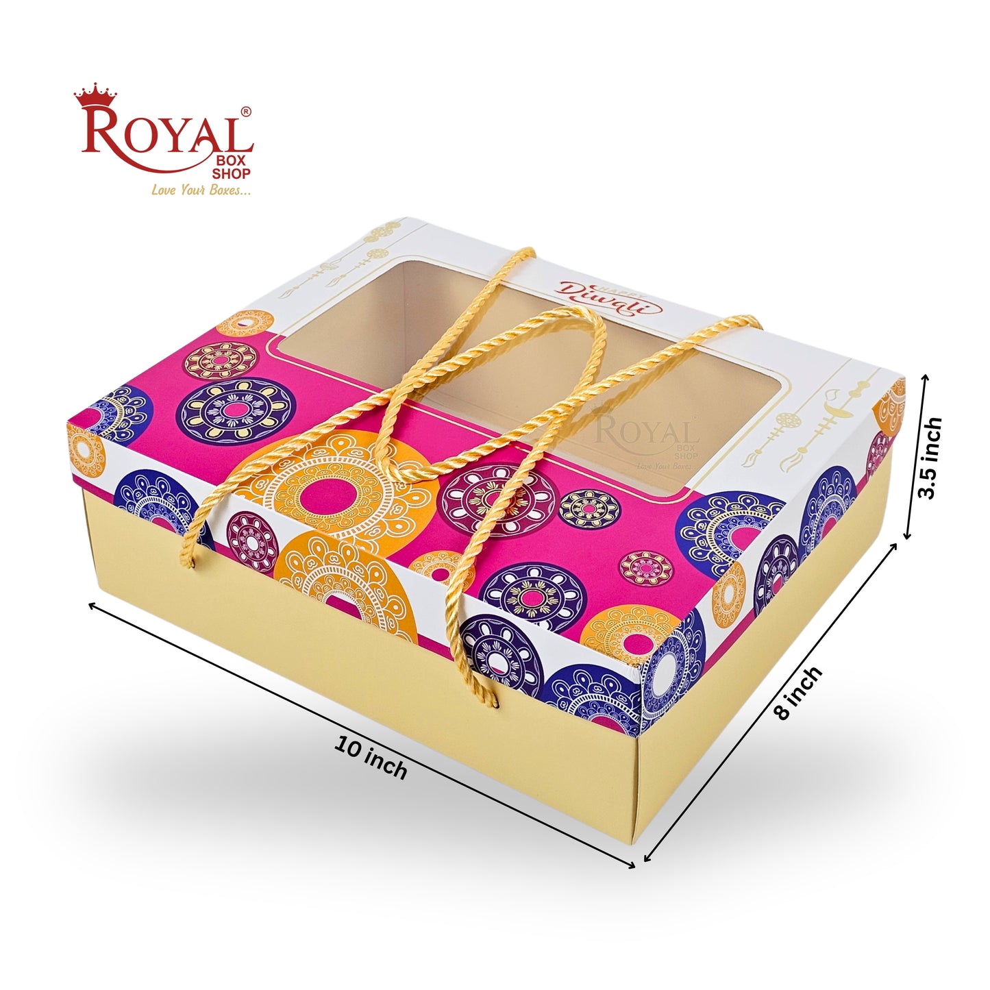 Royal Box Shop® Diwali Gift Box I RBF-52 D5 I Embossed Foil Print
