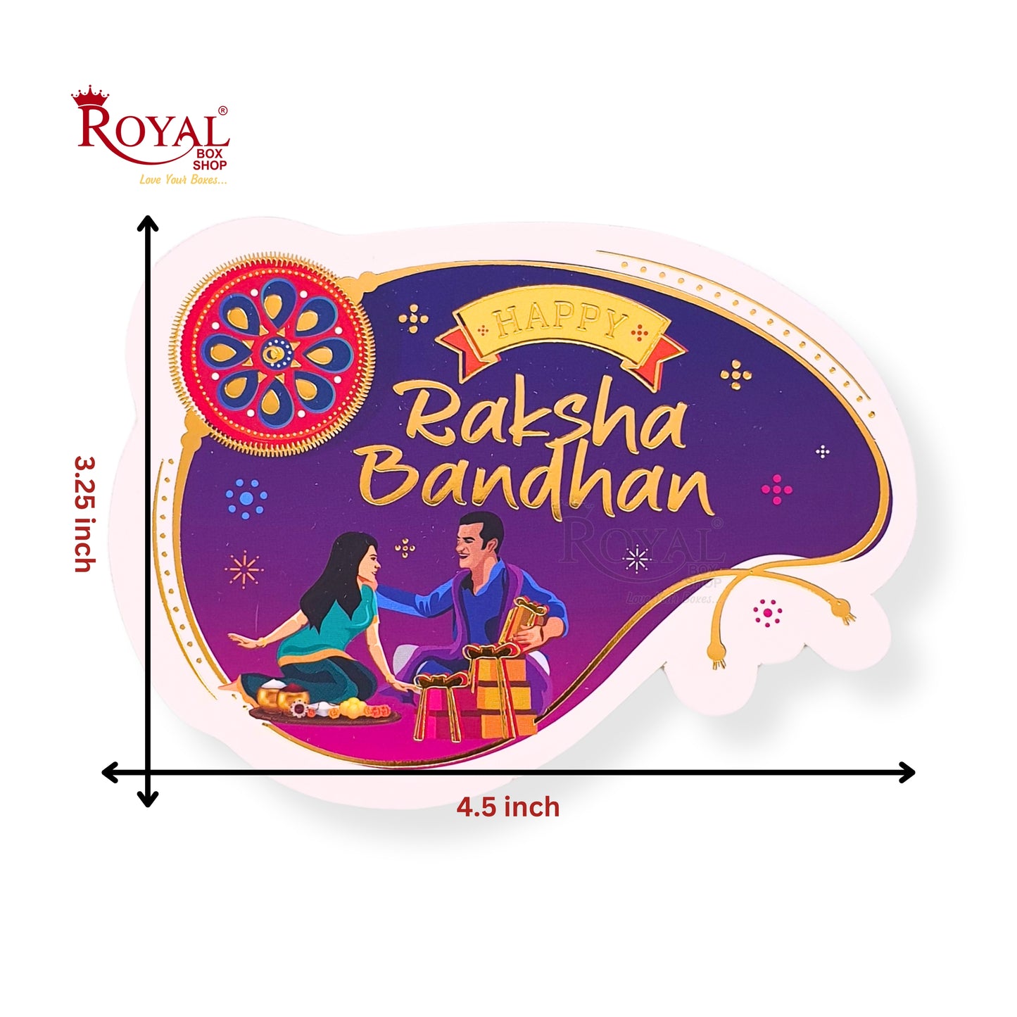 Rakhi Tags-01 I Pack of 50 Gift Tags I Free Shipping Royal Box Shop