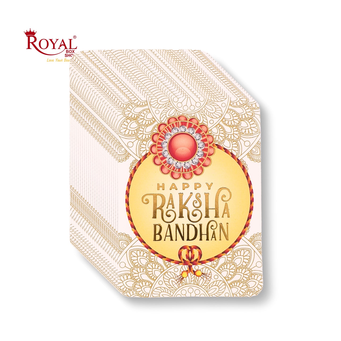 Rakhi Tags-06 I Pack of 50 Gift Tags I Free Shipping Royal Box Shop