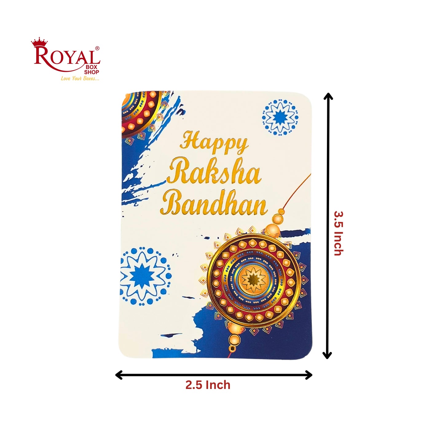 Rakhi Tags-07 I Pack of 50 Gift Tags I Free Shipping Royal Box Shop
