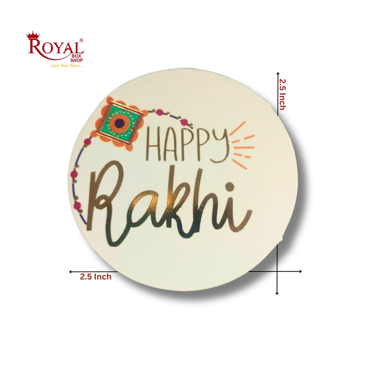 Rakhi Tags | Round Shape | Mix Color | Pack of 50 Gift Tags | Free Shipping