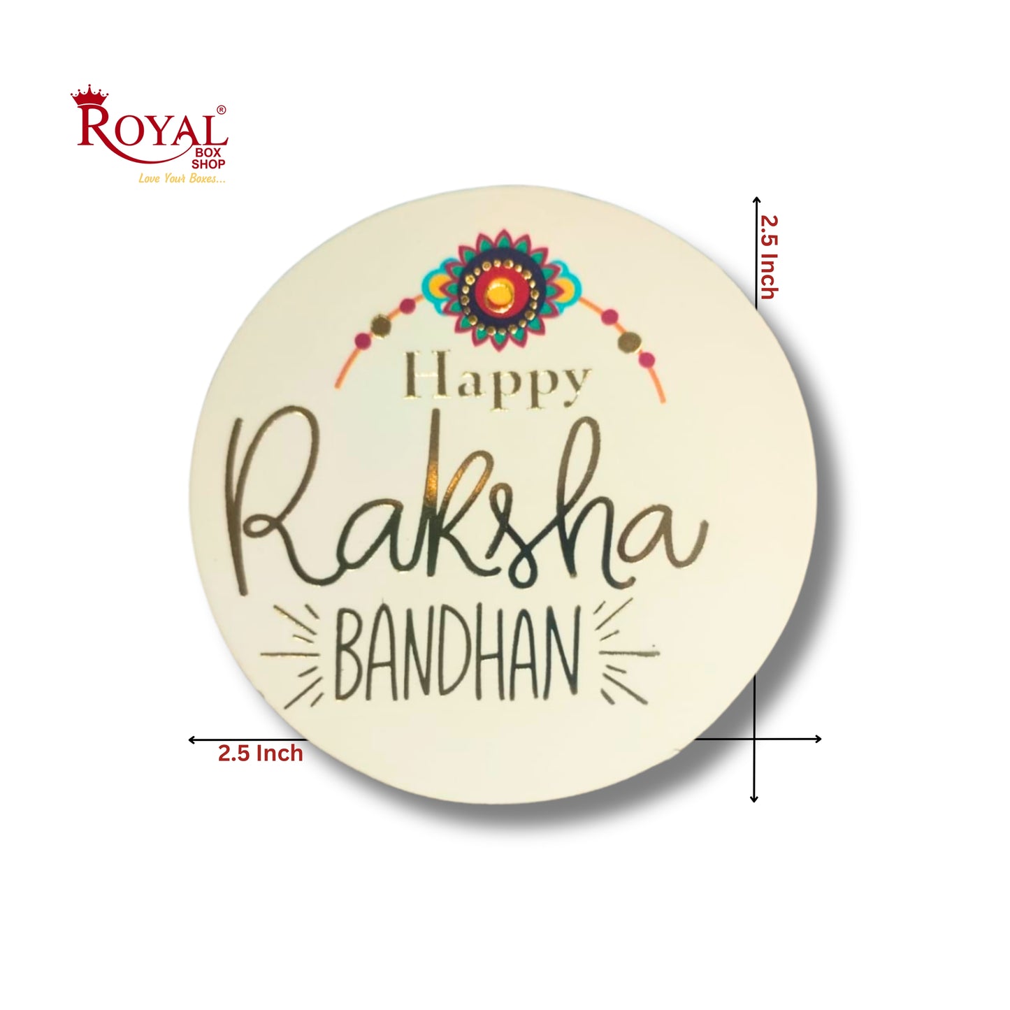 Rakhi Tags | Round Shape | Mix Color | Pack of 50 Gift Tags | Free Shipping