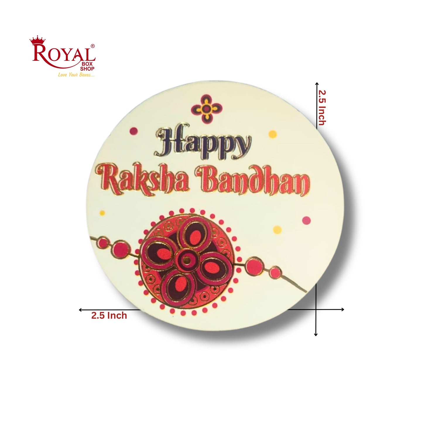 Rakhi Tags | Round Shape | Mix Color | Pack of 50 Gift Tags | Free Shipping