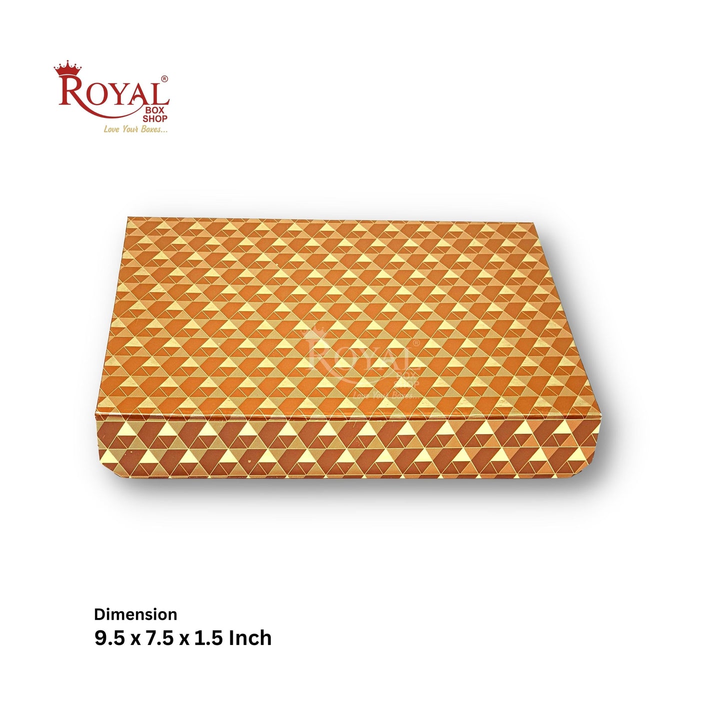 Rigid Chocolate Boxes 20 Cavity With Magnetic Flap I Brown with Gold Foiling I 9.5 X 7.5 X 1.5 Inch I Kappa Boxes Royal Box Shop