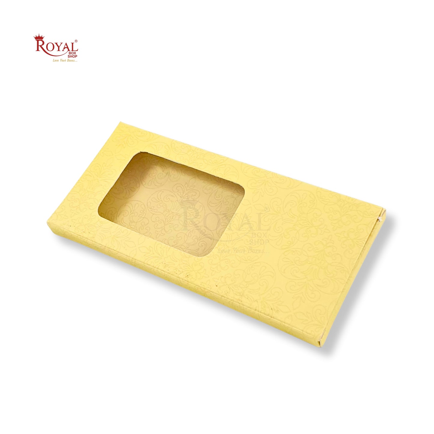 RoyalBoxShop® Chocolate Bar Box - Yellow - 5.5 x 2.5 x 0.25 Inches Royal Box Shop