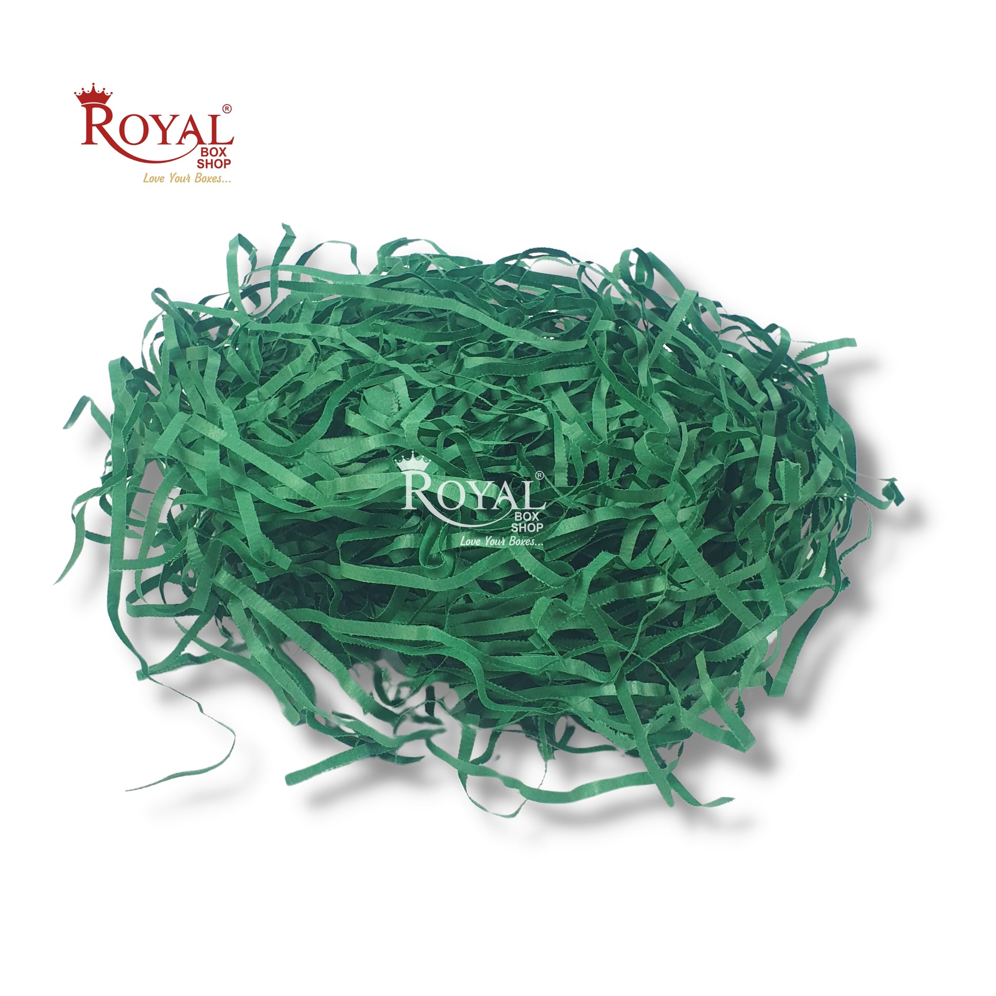 RoyalBoxShop® Premium Shredded Paper for Gift Packing (100g) I Dark Green Royal Box Shop