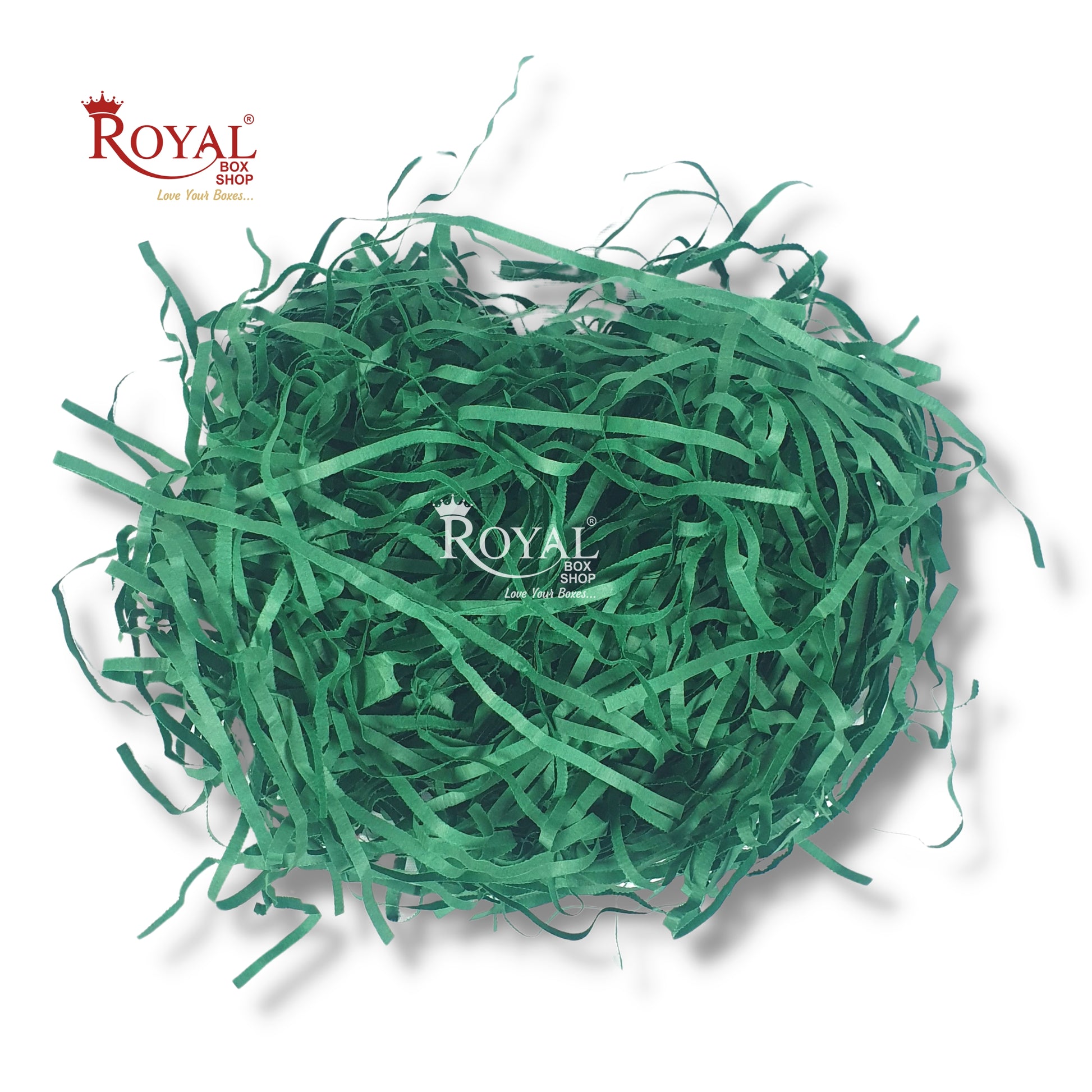 RoyalBoxShop® Premium Shredded Paper for Gift Packing (100g) I Dark Green Royal Box Shop
