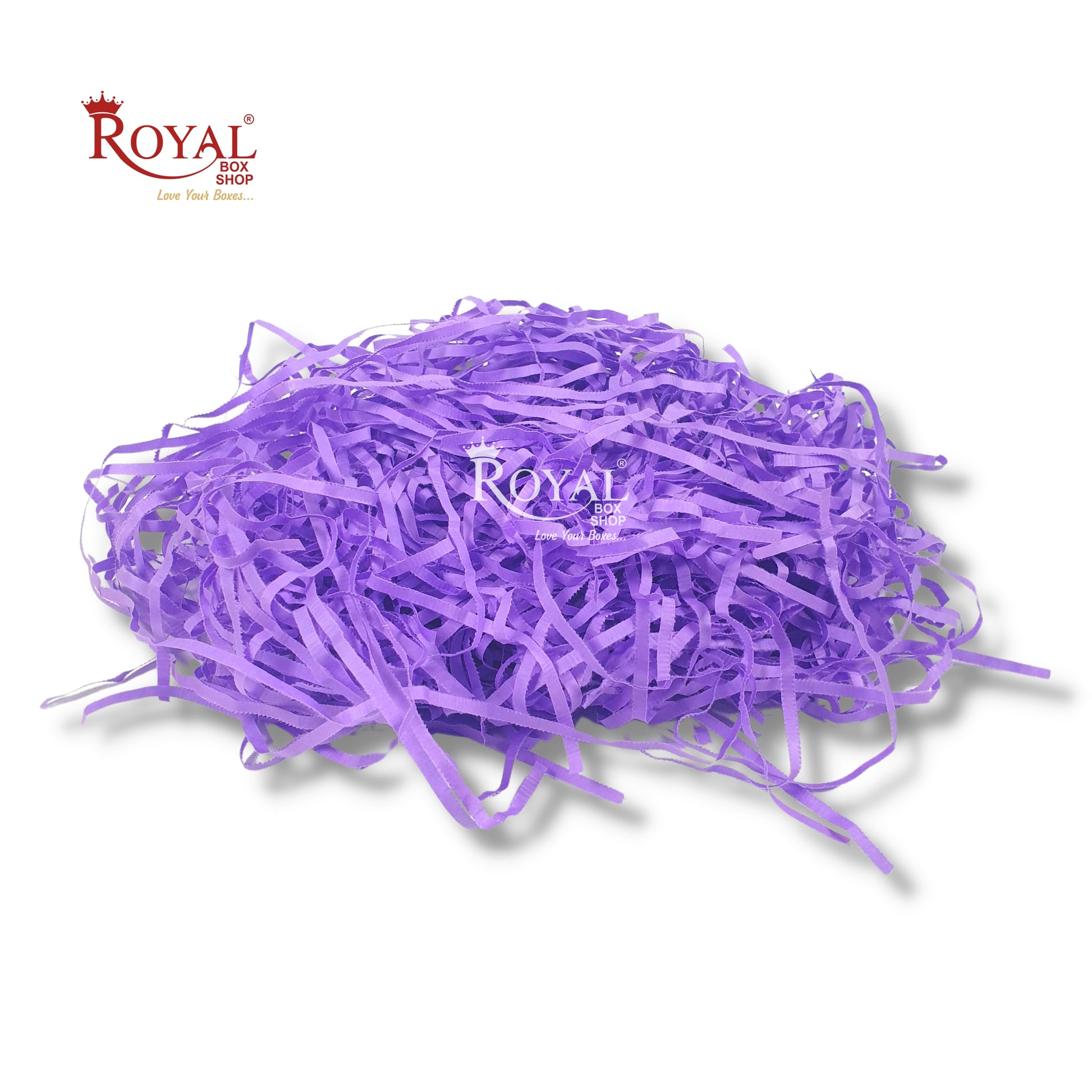 RoyalBoxShop® Premium Shredded Paper for Gift Packing (100g) I Purple Royal Box Shop