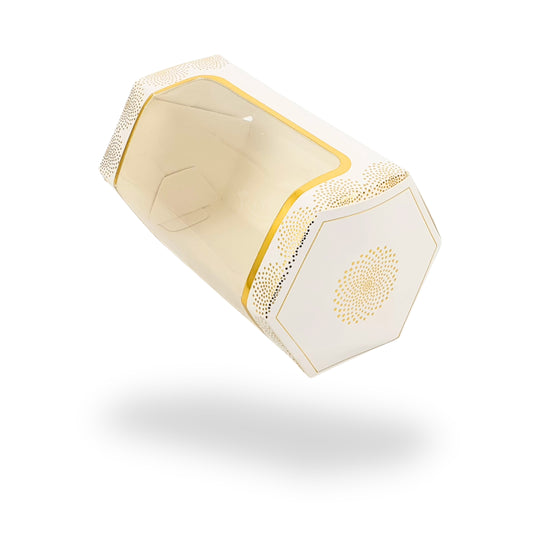 Cookies Box with Window I RCF-08 D1 I Size 5x3x3 inches I White in leafing