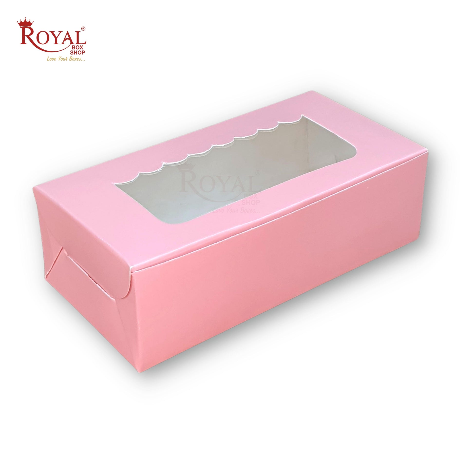 2pc Brownie Window Box I Pink Color I 6"x3"x1.75" inches Royal Box Shop