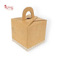 1 Cupcake Box With Window I Size 3.5"x3.5"x3.5" I Brown Color I Kraft Paper Box for Cupcakes Cookies, Candies Royal Box Shop