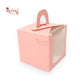 1 Cupcake Box With Window - Size 3.5"x3.5"x3.5" - Pink Royal Box Shop
