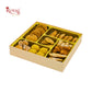 Premium Wedding Favor Bhaji and Sweets Box | 10.5x10.5x2 Inch | Cream