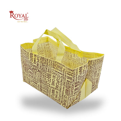 RoyalBoxShop® Half Kg Cake Carry Bag with Handles I 50 GSM Non-Woven I Durable & Stylish
