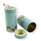 Premium Tin Jars I 6"x3" Inches I Blue With Golden Leafing