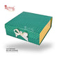 Royal Box Shop® Premium Rigid Gift Box I 10x10x3.5 Inch I Green I Collapsible with Ribbon