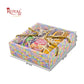 Premium Gift Hamper Bags with Transparent Lid I 10x10x3.5 inches I Multicolor