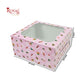 Window Cake Box | 10x10x5 Inches | Floral Print Pink | WB | B2B