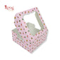 Window Cake Box | 10x10x5 Inches | Floral Print Pink | WB | B2B