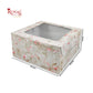 Window Cake Box I 10x10x5 inches I Floral Print Grey - WB