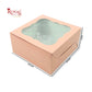 RoyalBoxShop® Cake Box With Window I Size 10x10x5 inch I Pink 350 GSM I 1 Kg Cake Box