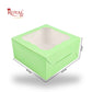 Window Cake Box I 10x10x5 inches I Green I FBB Paper
