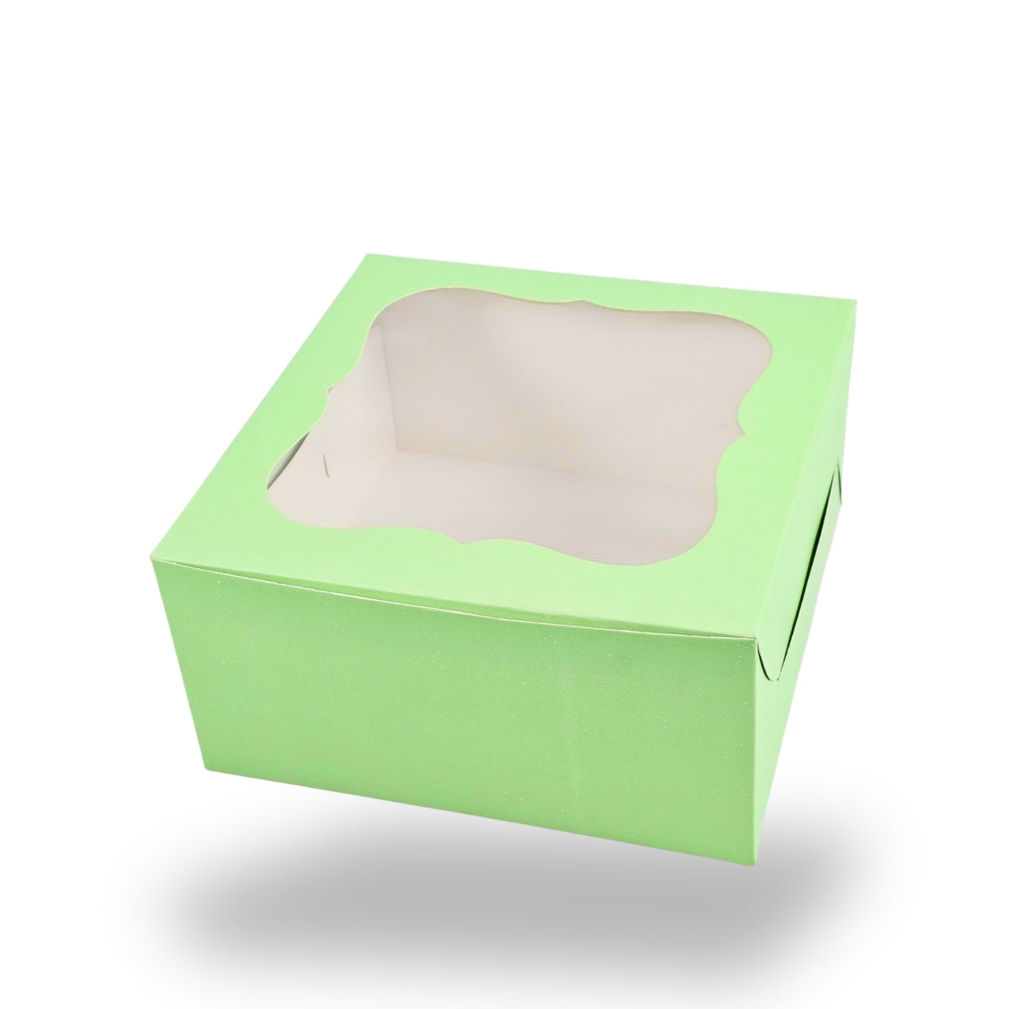 Window Cake Box I 10x10x5 inches I Green I FBB Paper