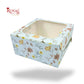 Window Cake Box | 10x10x5 Inches | Blue Floral | FBB Paper | B2B | 1 Kg Cake Box