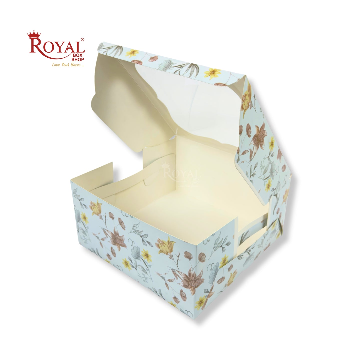 Window Cake Box I 10x10x5 inches I Blue Floral I FBB Paper