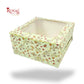 Window Cake Box | 10x10x5 Inches | Green Floral | FBB Paper | B2B | 1 kg Cake Box