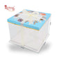 Tall Transparent Square Box with Ribbon I Blue I Perfect for Cakes & Gifts!