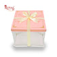 Tall Transparent Square Box with Ribbon I Pink I Perfect for Cakes & Gifts!