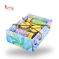 Premium Gift Hamper Bags with Transparent Lid | 10x6.75x3.5 inches | Blue Marble Print