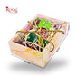 Premium Gift Hamper Bags with Transparent Lid | 10x6.75x3.5 inches | Pink Marble Print