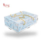 Premium Gift Hamper Bags with Transparent Lid | 10x6.75x3.5 inches | Blue