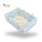 Premium Gift Hamper Bags with Transparent Lid | 10x6.75x3.5 inches | Blue