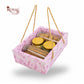 Premium Gift Hamper Bags with Transparent Lid | 10x6.75x3.5 inches | Pink