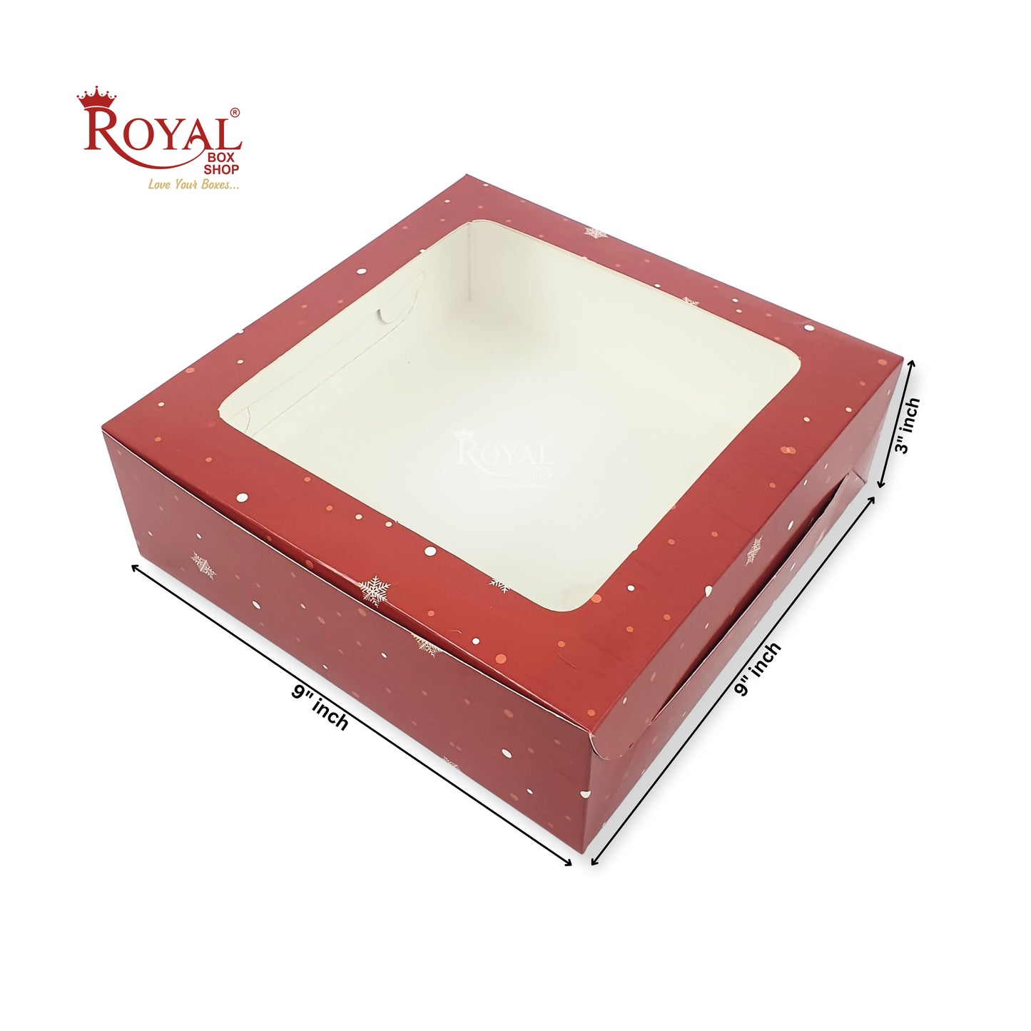 Half Kg Window Cake Box 8x8x5 Royal Box Shop 8510020531